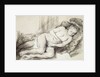 Reclining Female Nude by Rembrandt Harmensz. van Rijn