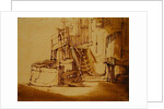 The well in front of the farmhouse by Rembrandt Harmensz. van Rijn