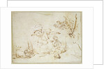 The Angel Appears to Hagar and Ishmael in the Wilderness by Rembrandt Harmensz. van Rijn