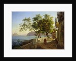 The Terrace of the Capucins in Sorrento, 1828 by Joachim Faber