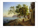 The Terrace of the Capucins in Sorrento, 1828 by Joachim Faber