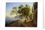 The Terrace of the Capucins in Sorrento, 1828 by Joachim Faber