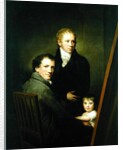 Self portrait with the Foster Daughter Lina Groger and the painter Heinrich Jakob Aldenrath, c.1801-15 by Friedrich Carl Groger