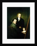 Self portrait with the Foster Daughter Lina Groger and the painter Heinrich Jakob Aldenrath, c.1801-15 by Friedrich Carl Groger