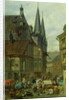The Marketplace in Wernigerode, 1861 by Charles Hoguet