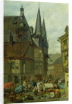 The Marketplace in Wernigerode, 1861 by Charles Hoguet