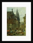 The Marketplace in Wernigerode, 1861 by Charles Hoguet