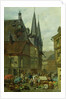 The Marketplace in Wernigerode, 1861 by Charles Hoguet