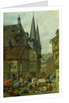 The Marketplace in Wernigerode, 1861 by Charles Hoguet