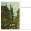 The Marketplace in Wernigerode, 1861 by Charles Hoguet