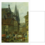 The Marketplace in Wernigerode, 1861 by Charles Hoguet