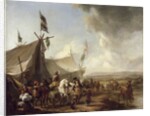 In front of the Market Tent by Pieter Wouwermans