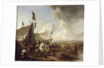 In front of the Market Tent by Pieter Wouwermans