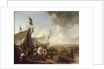 In front of the Market Tent by Pieter Wouwermans