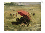 The Red Sunshade, c.1860 by Franz Seraph von Lenbach