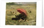 The Red Sunshade, c.1860 by Franz Seraph von Lenbach
