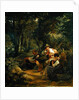 Three Upper Bavarians Resting on an Alpine Path, 1841 by Hermann Kauffmann