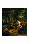 Three Upper Bavarians Resting on an Alpine Path, 1841 by Hermann Kauffmann