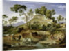 Landscape with Shepherds and Cows and at the Spring, 1832-34 by Joseph Anton Koch