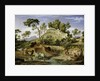 Landscape with Shepherds and Cows and at the Spring, 1832-34 by Joseph Anton Koch
