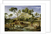 Landscape with Shepherds and Cows and at the Spring, 1832-34 by Joseph Anton Koch