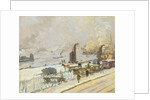 Hamburg Port in Winter, 1909 by Jean Paul Kayser