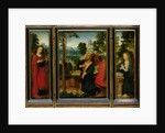 Triptych with St. Jerome, St. Catherine and Mary Magdalene by Adriaen Isenbrandt or Isenbrant