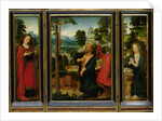 Triptych with St. Jerome, St. Catherine and Mary Magdalene by Adriaen Isenbrandt or Isenbrant