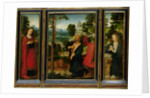 Triptych with St. Jerome, St. Catherine and Mary Magdalene by Adriaen Isenbrandt or Isenbrant