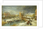 Village in Winter by Joos or Josse de The Younger Momper