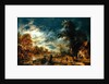 Moonlit Landscape with a Village by Aert van der Neer