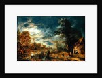 Moonlit Landscape with a Village by Aert van der Neer