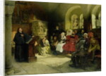 Luther Preaches using his Bible Translation while Imprisoned at Wartburg, 1882 by Hugo Vogel