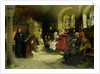 Luther Preaches using his Bible Translation while Imprisoned at Wartburg, 1882 by Hugo Vogel
