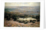 A Herd of Sheep in the Luneburger Heide, 1902 by Heinrich Johann von Zugel