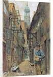 A Back Alley in Hamburg by Franz Skarbina
