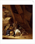 Still Life inside a Barn, 1634 by Herman the Younger Saftleven