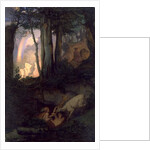 Waternymphs watering a stag, c.1844-47 by Moritz Ludwig von Schwind