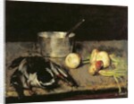 Still life with casserole and wild duck, 1885 by Carl Schuch