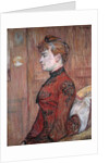 Portrait Study of a Woman in Profile, 1890 by Henri de Toulouse-Lautrec