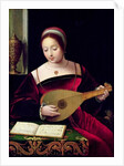 Mary Magdalene Playing the Lute by Master of the Female Half Lengths