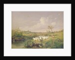 Geese Grazing, 1854 by Otto Speckter