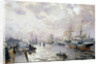 Sailing Ships in the Port of Hamburg, 1889 by Carl Rodeck