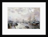 Sailing Ships in the Port of Hamburg, 1889 by Carl Rodeck