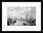 Sailing Ships in the Port of Hamburg, 1889 by Carl Rodeck