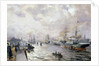 Sailing Ships in the Port of Hamburg, 1889 by Carl Rodeck