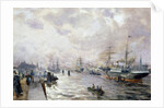 Sailing Ships in the Port of Hamburg, 1889 by Carl Rodeck