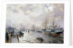 Sailing Ships in the Port of Hamburg, 1889 by Carl Rodeck