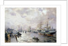 Sailing Ships in the Port of Hamburg, 1889 by Carl Rodeck