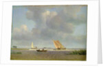 A fresh breeze on the Elbe, c.1830 by Adolf Vollmer